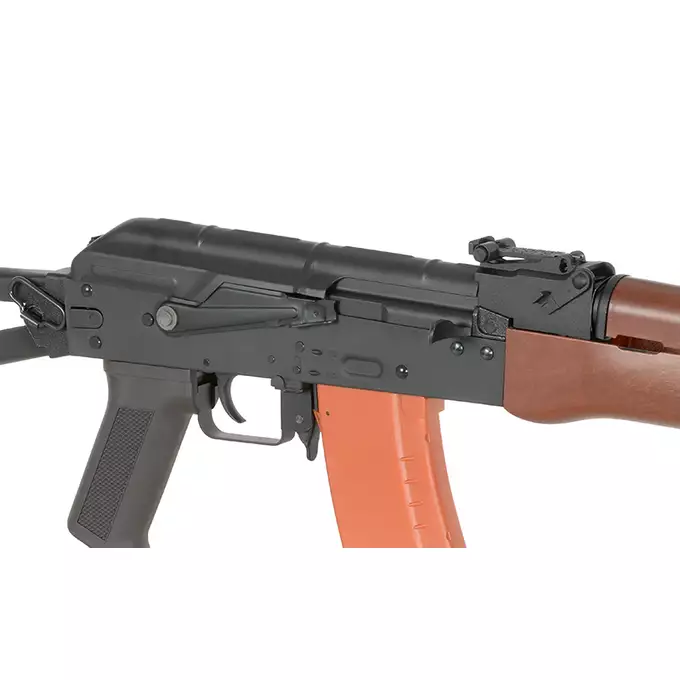 [Set] AKS-74N Airsoft Assault Rifle Sports Line [S&amp;T] + 150rd Polymer AK74/AK105 Mid-Cap Magazine - Orange [S&amp;T]