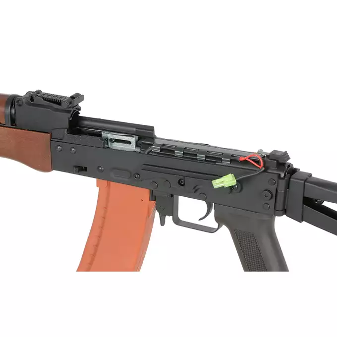 [Set] AKS-74N Airsoft Assault Rifle Sports Line [S&amp;T] + 150rd Polymer AK74/AK105 Mid-Cap Magazine - Orange [S&amp;T]