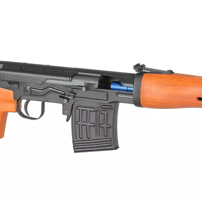 [Zestaw] Replika karabinu wyborowego SWD Spring (Real wood) [Snow Wolf] + Magazynek SVD 80 kulek Mid-Cap - Black [Snow Wolf]