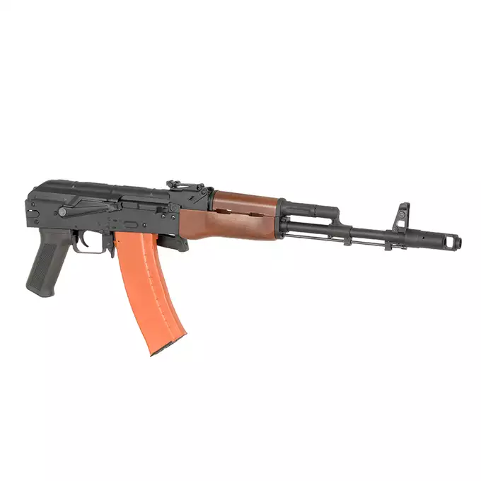 [Set] AKS-74N Airsoft Assault Rifle Sports Line [S&amp;T] + 150rd Polymer AK74/AK105 Mid-Cap Magazine - Orange [S&amp;T]