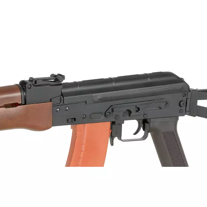 [Set] AKS-74N Airsoft Assault Rifle Sports Line [S&amp;T] + 150rd Polymer AK74/AK105 Mid-Cap Magazine - Orange [S&amp;T]