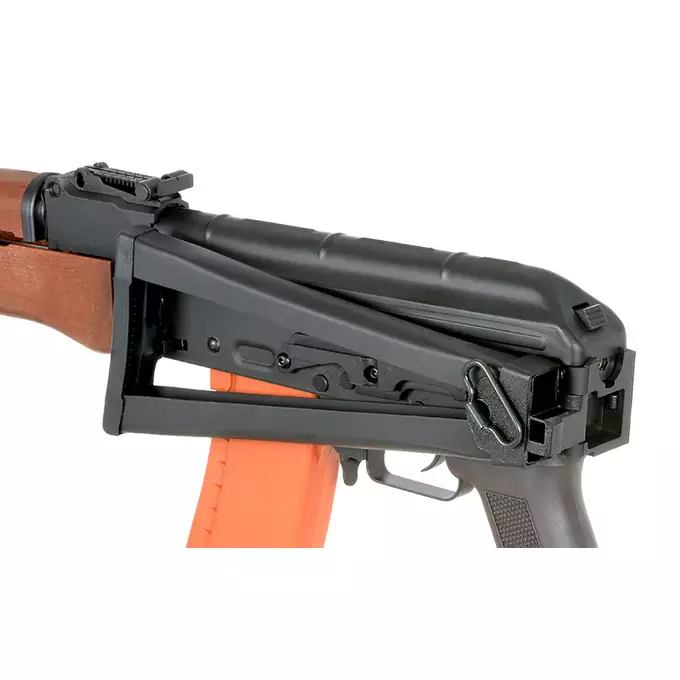 [Set] AKS-74N Airsoft Assault Rifle Sports Line [S&amp;T] + 150rd Polymer AK74/AK105 Mid-Cap Magazine - Orange [S&amp;T]