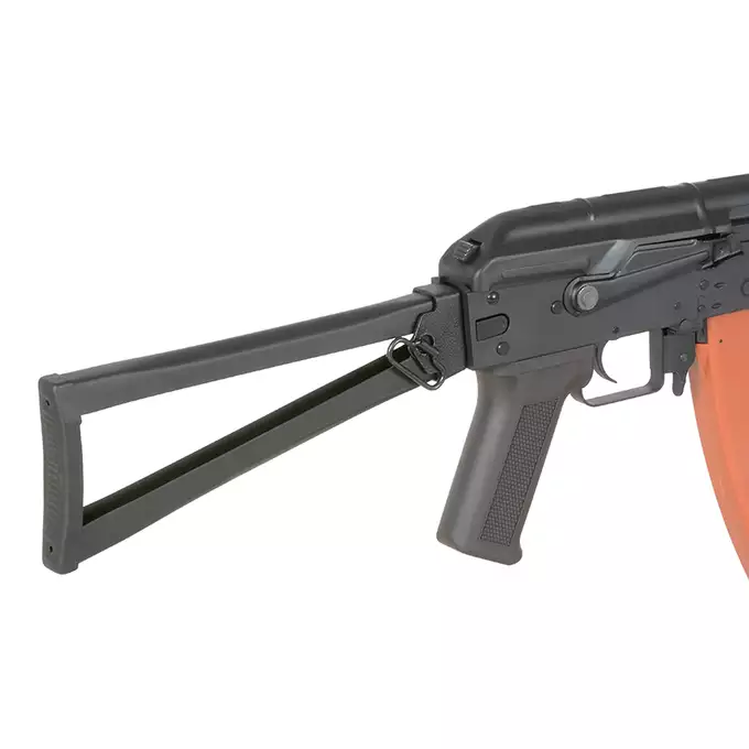[Set] AKS-74N Airsoft Assault Rifle Sports Line [S&amp;T] + 150rd Polymer AK74/AK105 Mid-Cap Magazine - Orange [S&amp;T]