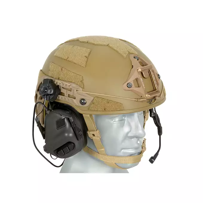 [Zestaw] M32H Aktywne ochronniki słuchu z mikrofonem na hełm FAST - BK [EARMOR] + Uchwyty adaptera zestawu słuchawkowego Earmor M16 do M31 / M32 - Black [EARMOR]