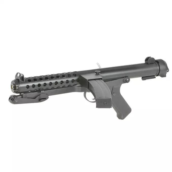 [Set] MK4 Sterling Submachine gun replica - Black [S&amp;T] + 110rd Mid-Cap Magazine for S&amp;T Sterling - Black [S&amp;T]