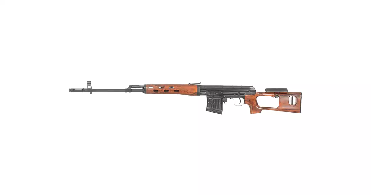 [Set] SVD Sniper Rifle AEG Replica - Real Wood [A&K] + Vector Optics ...