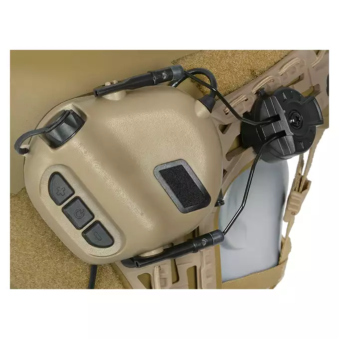 [Zestaw] M32H Aktywne ochronniki słuchu z mikrofonem na hełm FAST - BK [EARMOR] + Uchwyty adaptera zestawu słuchawkowego Earmor M16 do M31 / M32 - Black [EARMOR]