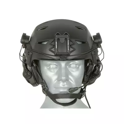 [Zestaw] M32H Aktywne ochronniki słuchu z mikrofonem na hełm EXF - BK + Komplet Uchwytów adaptera zestawu słuchawkowego Earmor M16 do M31 / M32 - Black [EARMOR]