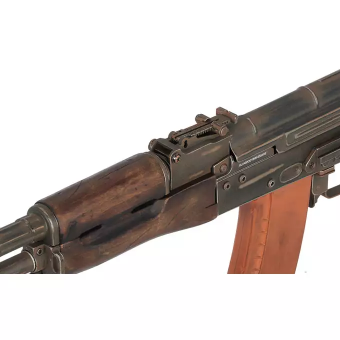 [Set] AK-74 ASK201 Battle Worn Airsoft Rifle [APS] + SVD, AK Red dot sight 1x28x40 - black [Vector Optics]