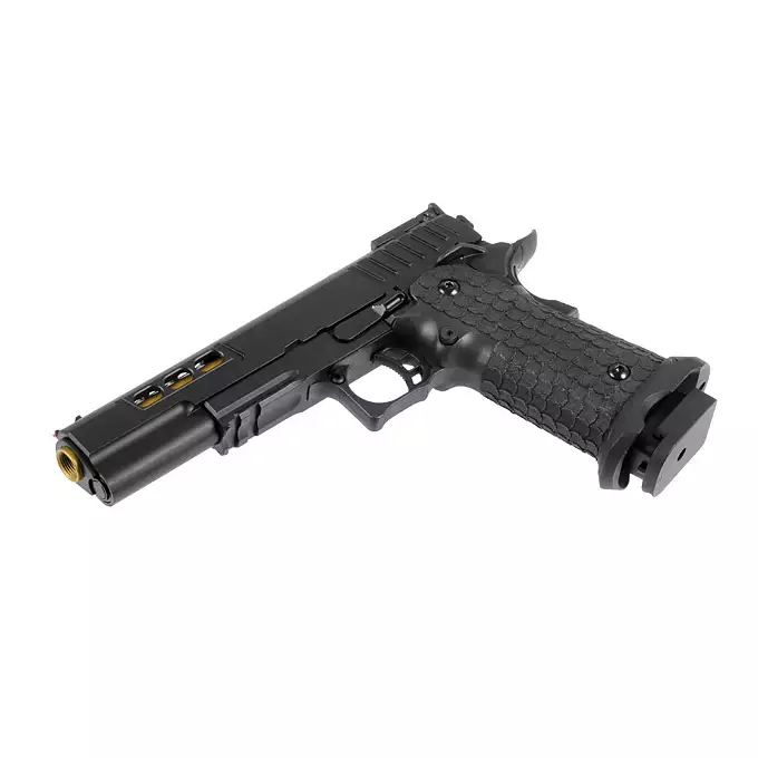 [Zestaw] R608 - Black [Army Armament] + Długi magazynek do modeli Hi-Capa R501/R603/R604 - Silver [Army Armament]