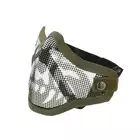 Stalowa maska ochronna V.1 - Olive/Skull [CS]