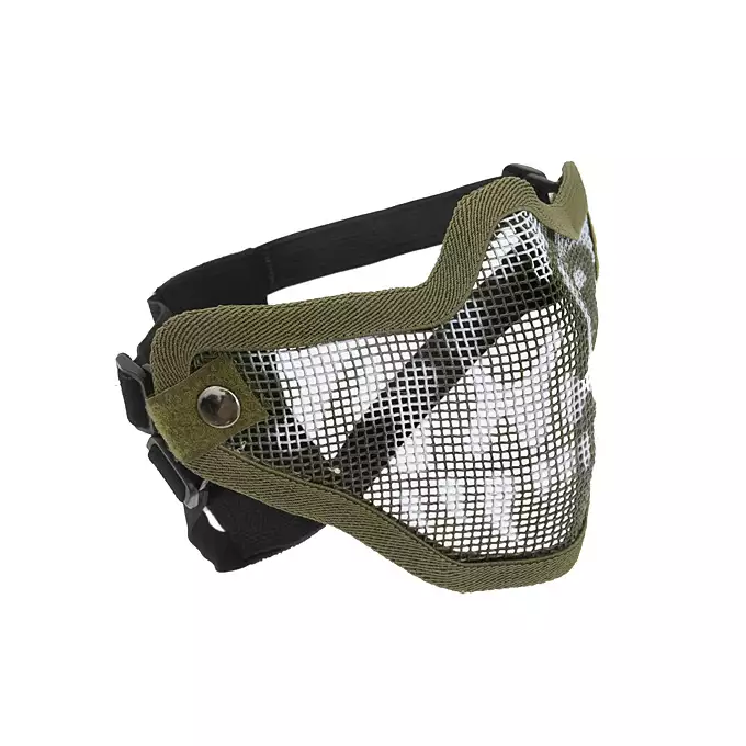 Stalowa maska ochronna V.1 - Olive/Skull [CS]