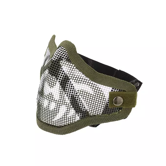 Stalowa maska ochronna V.1 - Olive/Skull [CS]