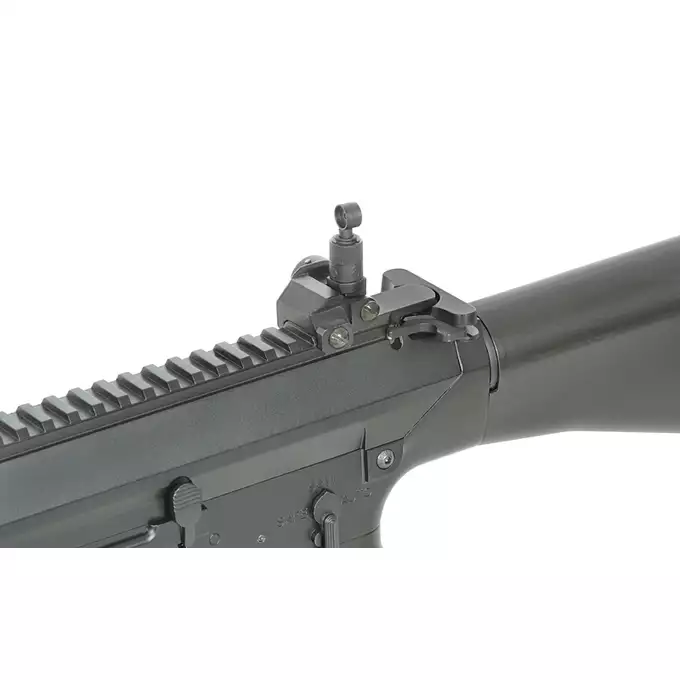 [Zestaw] Replika samopowtarzalnego karabinu MK11 mod 0 [A&amp;K] + Magazynek Hi-Cap (Battle Worn) na 400 kulek do SR25 - Black [BattleAxe]