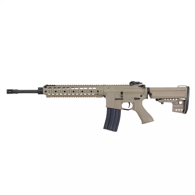 [Zestaw] CM.612 - Dark Earth [CYMA] + 350-kulkowy stalowy magazynek do AR-15 - Black [BattleAxe]