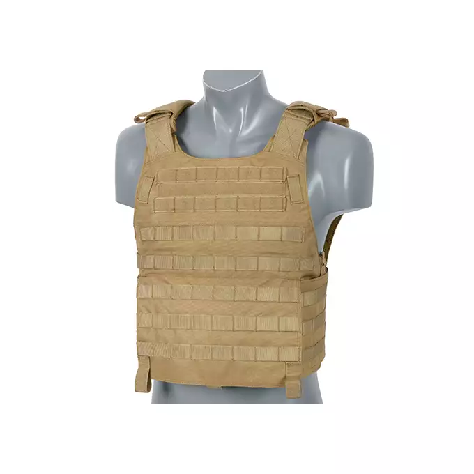 [Zestaw] Kamizelka taktyczna Goliath XL - TAN [8FIELDS] + Panel administracyjny - Coyote [8FIELDS] + Torba zrzutowa na magazynki - coyote [8FIELDS] + Prosta ładownica na naboje do strzelby - Coyote [8FIELDS] + MOLLE kangurowy panel przedni - Coyote [8FIELDS] + Duża zrywalna ładownica medyczna - Coyote [8FIELDS] + Potrójna ładownica na granaty 40mm - Coyote [8FIELDS] + Ładownica na radio PRC148/152 - Coyote [8FIELDS] + Wielozadaniowy plecak V2  - TAN [8FIELDS]