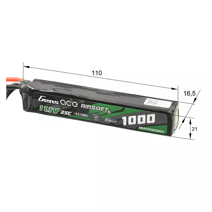 [Zestaw] CM.097A Upgraded Version [CYMA] + Akumulator airsoftowy 25C 1000mAh 3S1P 11.1V LiPo Gens ace G-Tech T-Plug + Mini ładowarka Gens ace Imars G-Tech