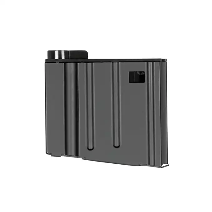 [Zestaw] SR25/AR10 Stalowy krótki magazynek na 40 kulek - Black [Double Bell] + Stopka do magazynka SR25 [Hades Airsoft]