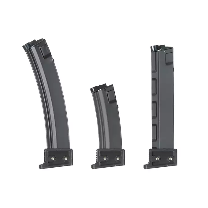 [Zestaw] Magazynek Mid-Cap na 95 kulek do MP5 [Fuxing] + Stopka do magazynka MP5 [Hades Airsoft]