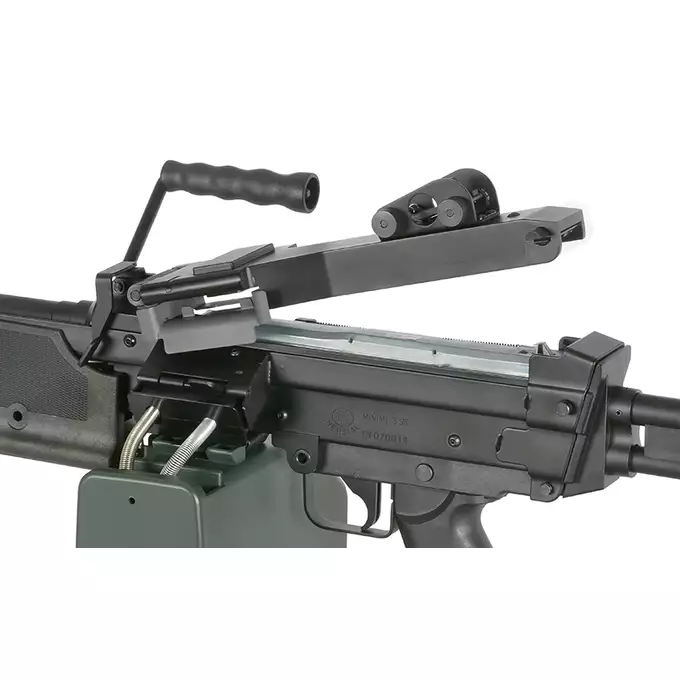 [Set] FN M249 MK1 Light Machine Gun Replica [A&amp;K] + 1500rd Electric Box Magazine (Compact size) for SAW - Khaki
