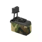 [Set] FN M249 Paratrooper Light Machine Gun Replica [A&amp;K] + 1500rd Electric Box Magazine (Compact size) for SAW - Woodland