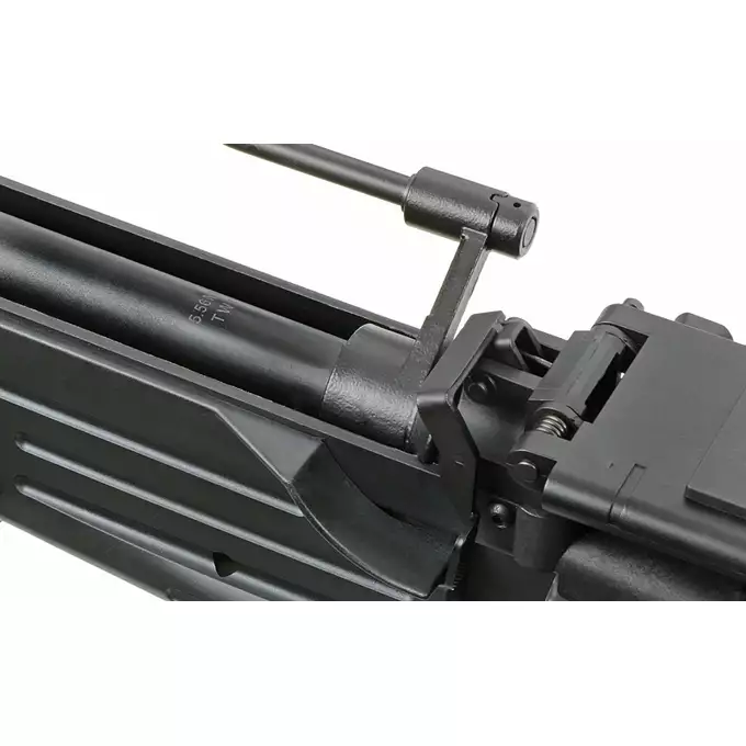 [Zestaw] Replika karabinu maszynowego M249 MKII Sports Line [A&amp;K] + Elektryczny magazynek pudełkowy 1500 kulek do SAW - Khaki