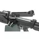 [Set] FN M249 Paratrooper Light Machine Gun Replica [A&amp;K] + 1500rd Electric Box Magazine (Compact size) for SAW - Khaki