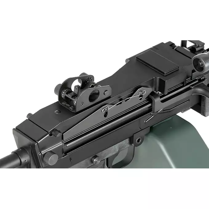 [Set] FN M249 MK1 Light Machine Gun Replica [A&amp;K] + 1500rd Electric Box Magazine (Compact size) for SAW - Khaki