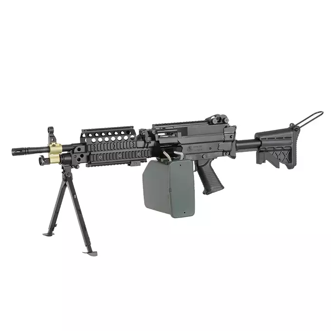 [Zestaw] Replika karabinu maszynowego FN MK46 MOD 0 SOCOM [A&amp;K] + Celownik kolimatorowy Centurion 1x30 [Vector Optics] + Powiększalnik Maverick Gen3 3x22 Magnifier MIL [Vector Optics]
