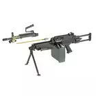 [Set] FN M249 Paratrooper Light Machine Gun Replica [A&amp;K] + 1500rd Electric Box Magazine (Compact size) for SAW - Khaki