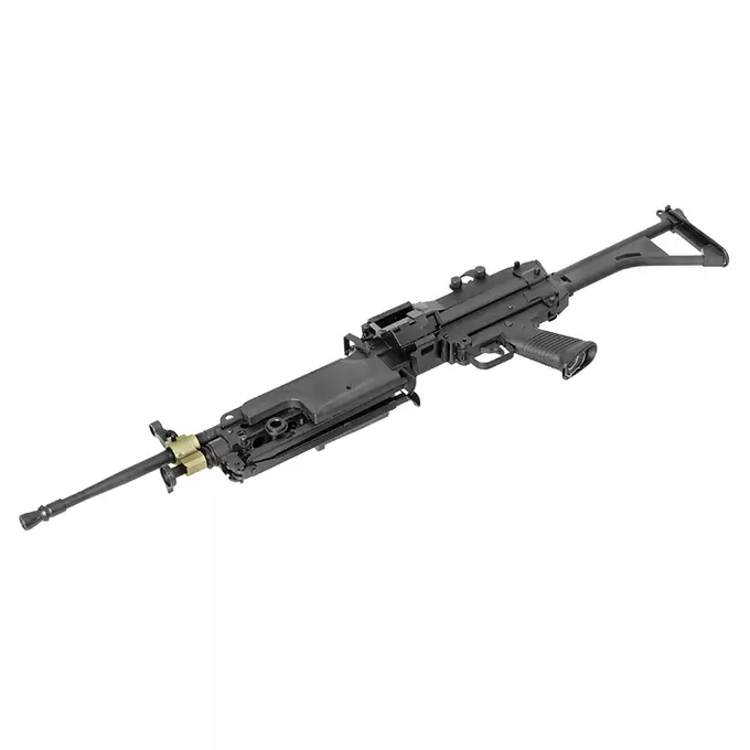 [Set] FN M249 MK1 Light Machine Gun Replica [A&amp;K] + 1500rd Electric Box Magazine (Compact size) for SAW - Khaki