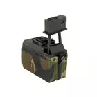 [Set] FN M249 Paratrooper Light Machine Gun Replica [A&amp;K] + 1500rd Electric Box Magazine (Compact size) for SAW - Woodland