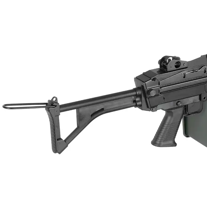 [Set] FN M249 MK1 Light Machine Gun Replica [A&amp;K] + 1500rd Electric Box Magazine (Compact size) for SAW - Khaki