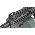 [Set] FN M249 Paratrooper Light Machine Gun Replica [A&amp;K] + 1500rd Electric Box Magazine (Compact size) for SAW - Khaki
