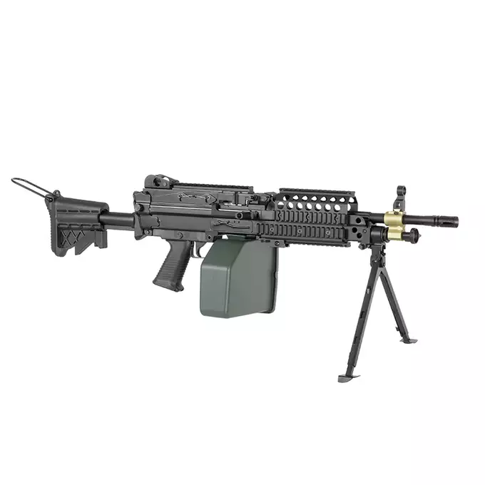 [Zestaw] Replika karabinu maszynowego FN MK46 MOD 0 SOCOM [A&amp;K] + Celownik kolimatorowy Centurion 1x30 [Vector Optics] + Powiększalnik Maverick Gen3 3x22 Magnifier MIL [Vector Optics]