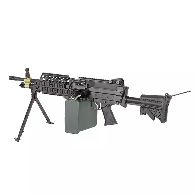 [Zestaw] Replika karabinu maszynowego FN MK46 MOD 0 SOCOM [A&amp;K] + Celownik kolimatorowy Centurion 1x30 [Vector Optics] + Powiększalnik Maverick Gen3 3x22 Magnifier MIL [Vector Optics]