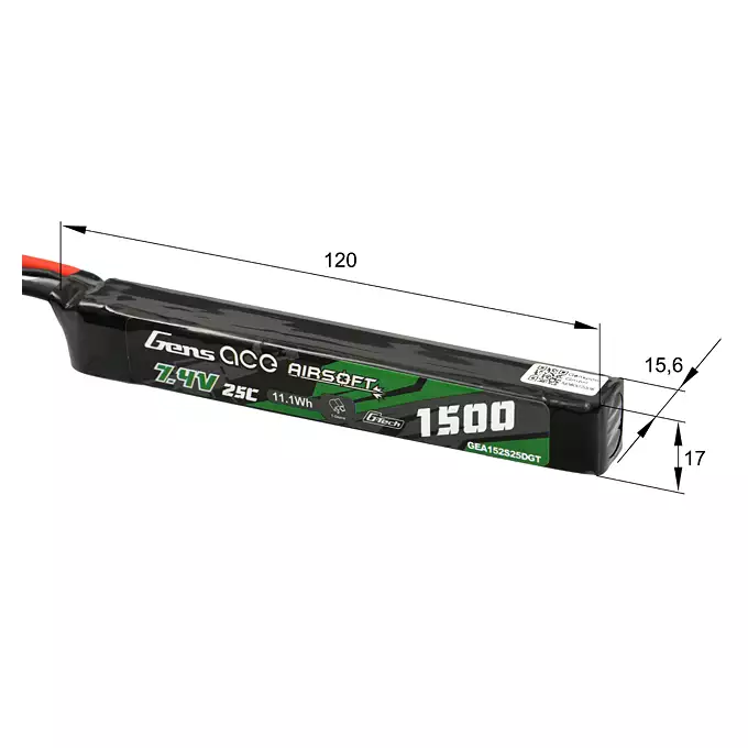 [Zestaw] M906C Fire Control System Edition [DE] + Akumulator airsoftowy 25C 1500mAh 2S 1P 7.4V LiPo Gens ace G-Tech T-Plug + Mini ładowarka Gens ace Imars G-Tech