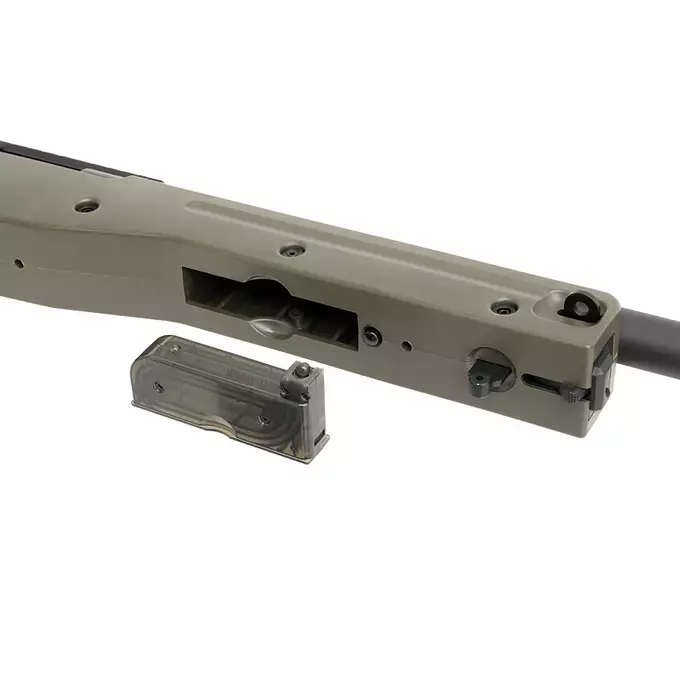 [Zestaw] Replika karabinu snajperskiego MP002C - Olive [AGM] + Celownik optyczny 3-9x40E - Black [PCS]