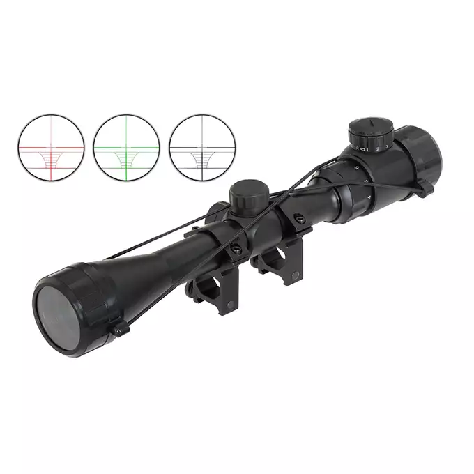 [Zestaw] Replika karabinu snajperskiego MP002C - Olive [AGM] + Celownik optyczny 3-9x40E - Black [PCS]