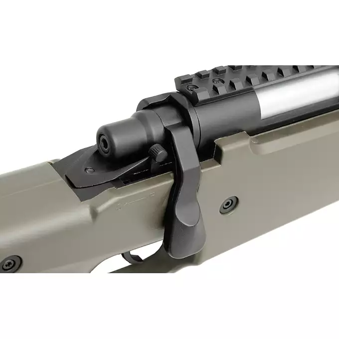[Zestaw] Replika karabinu snajperskiego MP002C - Olive [AGM] + Celownik optyczny 3-9x40E - Black [PCS]