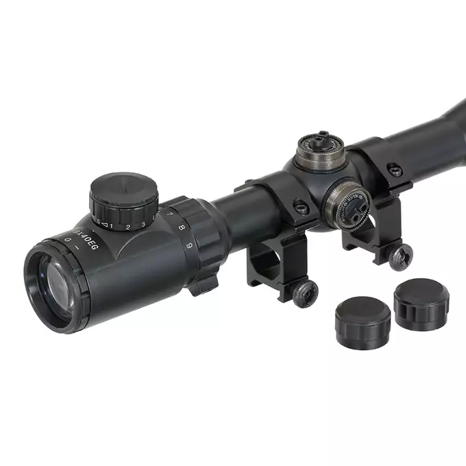 [Zestaw] Replika karabinu snajperskiego MP002B - Black [AGM] + Celownik optyczny 3-9x40E - Black [PCS]