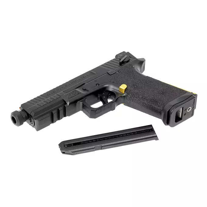 [Zestaw] Replika AEP CM.135S Salient Arms BLU MOSFET [6mmProShop] + Latarka pistoletowa X300 ULTRA - black [WADSN]