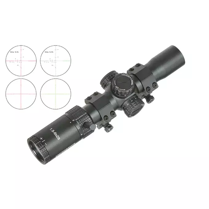 [Zestaw] EC-202 replika ciężkiego karabinu szturmowego - Black [E&amp;C] + Luneta Biegowa S4 1.5-6X28 VICTOPTICS [Vector Optics]