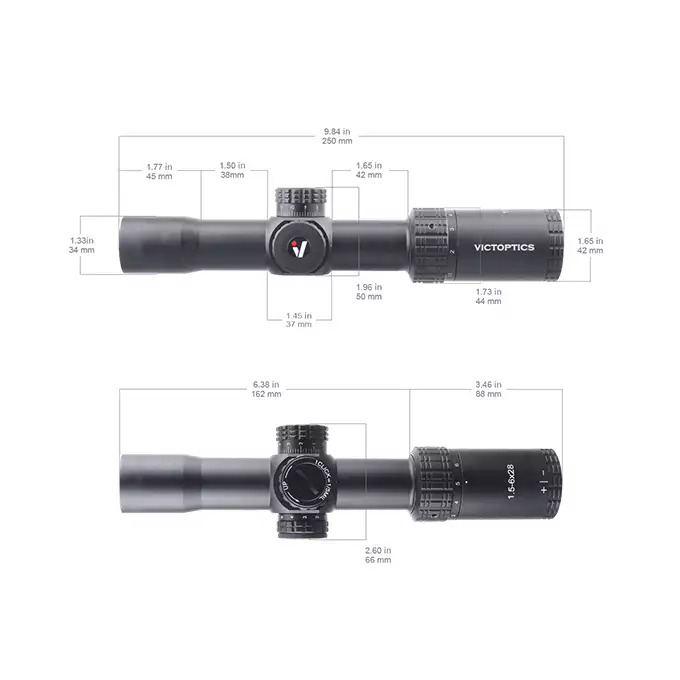 [Zestaw] EC-202 replika ciężkiego karabinu szturmowego - Black [E&amp;C] + Luneta Biegowa S4 1.5-6X28 VICTOPTICS [Vector Optics]