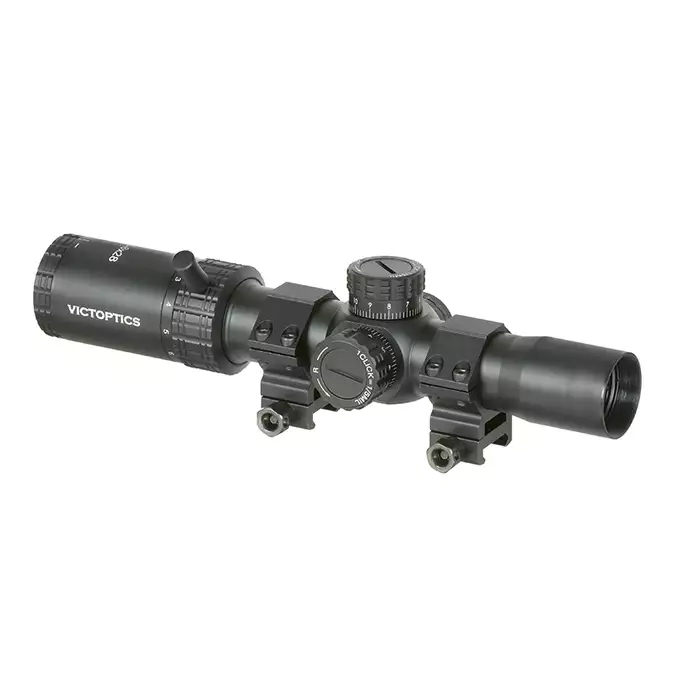 [Zestaw] EC-202 replika ciężkiego karabinu szturmowego - Black [E&amp;C] + Luneta Biegowa S4 1.5-6X28 VICTOPTICS [Vector Optics]