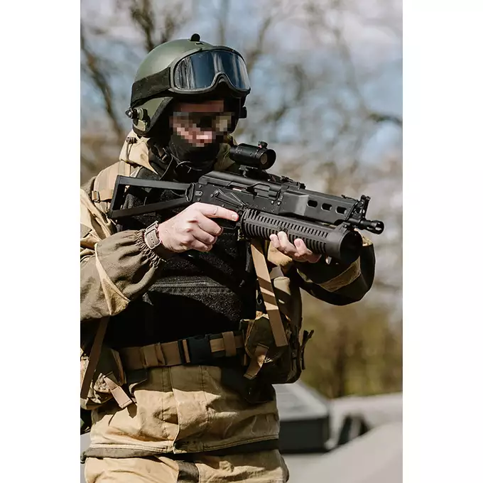[Zestaw] CM.058 Replika pistoletu maszynowego PP-19 Bizon [CYMA] + Replika rosyjskiego celownika optycznego typu 1p76 do AK/AKSU/PKM [JJ Airsoft]