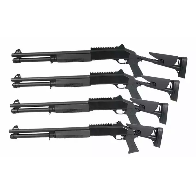 [Zestaw] 3-strzałowa strzelba M56DL - Black [EE] + BBP TŁUMIK PODŚWIETLAJĄCY do Strzelby 23,5mm - [5KU] + Perfect BB Fosforescencyjne kulki 0,20g - 1 kg [BLS]