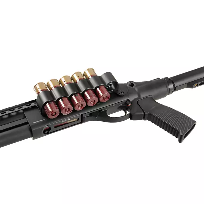 [Zestaw] Strzelba M8875 (Zasilana Green Gazem) - Black [Golden Eagle] + BBP TŁUMIK PODŚWIETLAJĄCY do Strzelby 24mm - [5KU] + Perfect BB Fosforescencyjne kulki 0,20g - 1 kg [BLS]