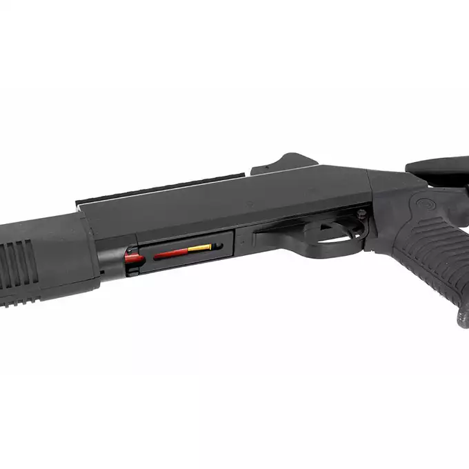 [Zestaw] 3-strzałowa strzelba M56DL - Black [EE] + BBP TŁUMIK PODŚWIETLAJĄCY do Strzelby 23,5mm - [5KU] + Perfect BB Fosforescencyjne kulki 0,20g - 1 kg [BLS]