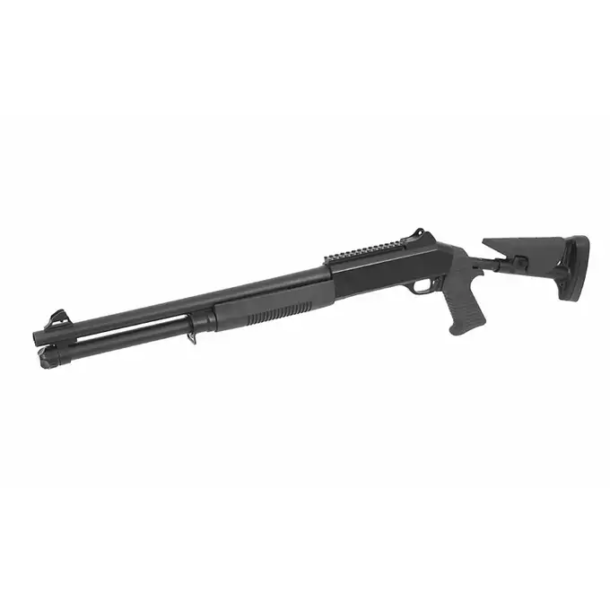 [Zestaw] 3-strzałowa strzelba M56DL - Black [EE] + BBP TŁUMIK PODŚWIETLAJĄCY do Strzelby 23,5mm - [5KU] + Perfect BB Fosforescencyjne kulki 0,20g - 1 kg [BLS]